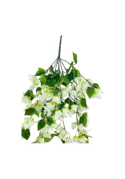 Yapay Çiçek Beyaz Begonvil Çiçeği 8dallı 70cm Sarkan Çiçek