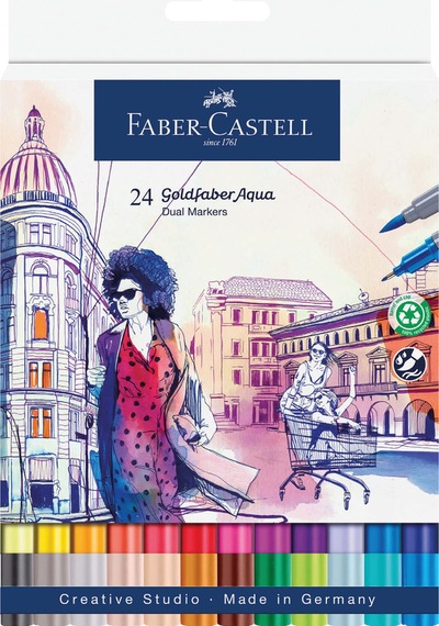 Faber-Castell Goldfaber Dual Makers Aqua Boya Kalemi 24'lü