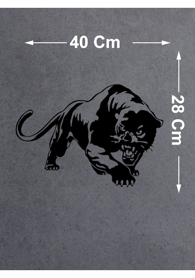 Puma Kaplan Panter Sticker - Araba Oto Cam Karavan Araba Sticker - 02519 40x28 Cm