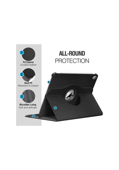 Apple Uyumlu iPad Pro 12.9 '' 3. Nesil 360 Dönebilen Standlı Case Kılıf A1876 A2014 A1895 A1983