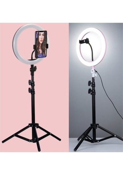 Kuaför Makyaj Youtuber Sutidio Resim Çekimleri Ring Light Sürekli 10 Inç Işık 2mt