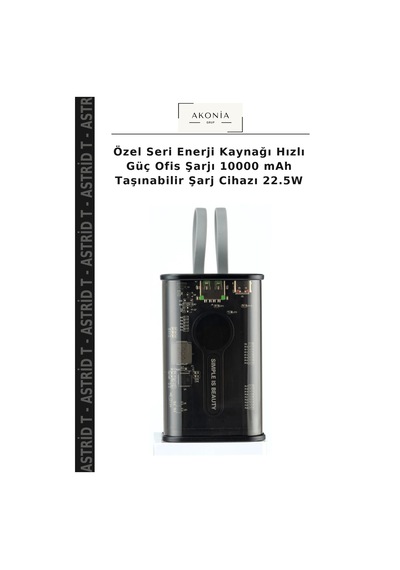 Özel Seri Enerji Kaynağı Hızlı Güç Ofis Şarjı 10000 Mah Taşınabilir Şarj Cihazı 22.5w Çok Renkli