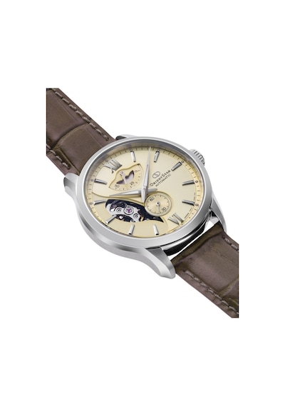 Orient Star Re-av0b10g00b Kurmalı Otomatik Deri Kahverengi 10 Atm Safir Cam 41 Mm Erkek Kol Saati Gri