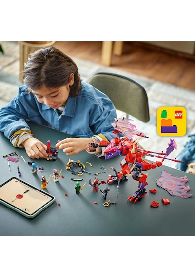 LEGO® NINJAGO® Thunderfang Kaos Ejderhası 71832 - 8 Yaş ve Üzeri Çocuklar için 6 Ninja Minifigürü İçeren Yaratıcı Oyuncak Yapım Seti (668 Parça)