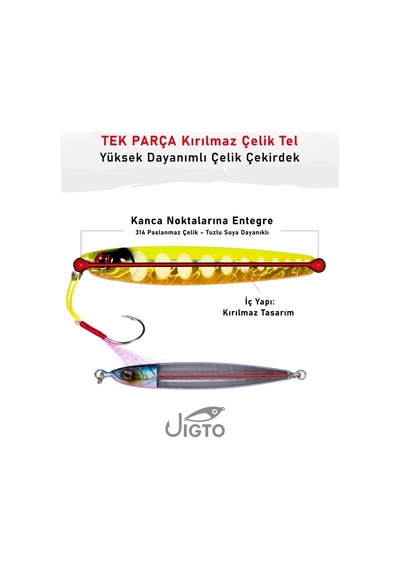 Jig, Zoka, Suni Yem, Uv Metal Jig, 80gr 11cm Jıgto Tide 80