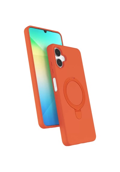 Newface Samsung Galaxy A06 Regal Magsafe Standlı Kapak - Turuncu