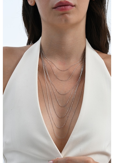 925 Ayar Gümüş Gümüş Zincir 40-45-50-55-60-65-70 Cm Barcode