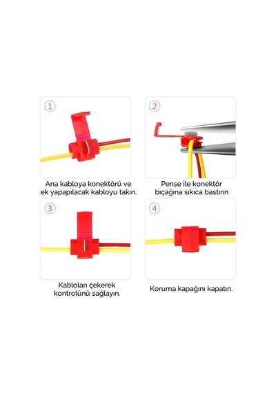 Hızlı Kablo Ekleme Parçası 20 Adet Mavi renk (1,5-2,5 mm Kablo İçin)
