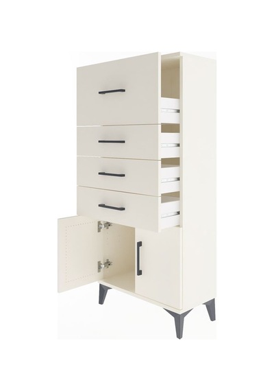 Arges Dolap 4 Çekmeceli 2 Kapaklı 60x30x134 Aytaşı-aytaşı Aytaşı