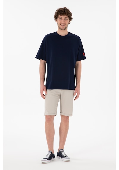 U.S. Polo Assn. Erkek Oversize Fit Bisiklet Yaka Lacivert Tişört 50305859-VR033