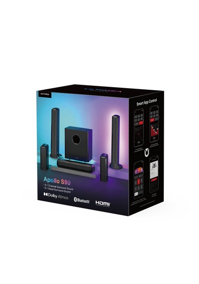Ultımea Apollo S90 9.1 Dolby Atmos 470w Rgb Led Kablosuz Subwoofer Ev Sinema Soundbar Utm U3820