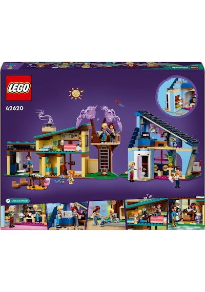LEGO® Friends Olly ve Paisley'nin Aile Evleri 42620 7+ Yaratıcı Oyuncak Yapım Seti - 1126 Parça