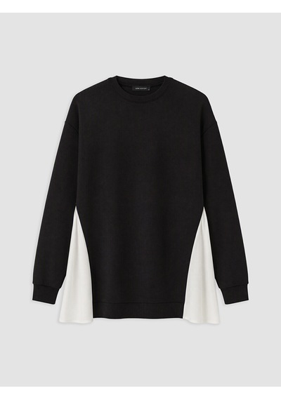Lcw Everyday Siyah Soft Touch Kadın Sweatshirt Tunik