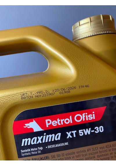Petrol Ofisi XT 5W-30 Sentetik 5 Litre Motor Yağı (20/06/2026 Üretim)