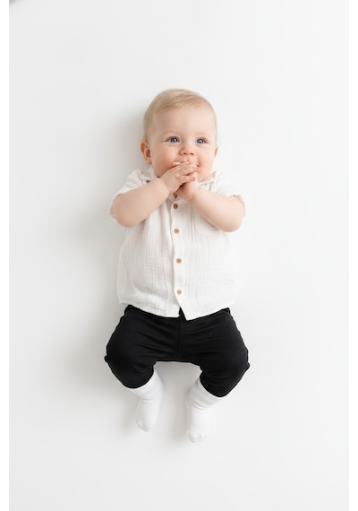 Tiffany Baby & Kids Müslin White Tasarımlı Gömlek Beyaz