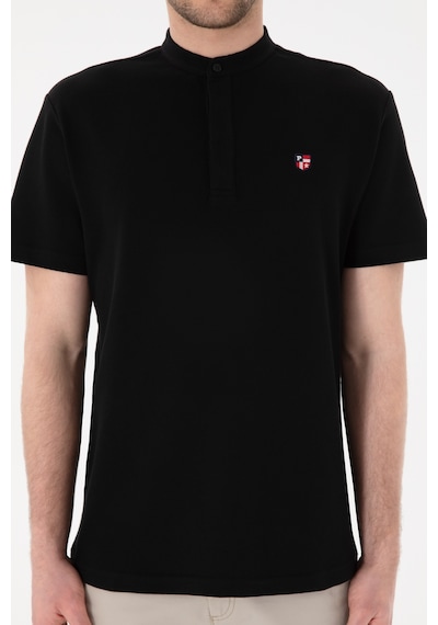 U.S. Polo Assn. Erkek Regular Fit Hakim Yaka Siyah Basic Tişört 50305914-VR046 U.S. Polo Assn. Erkek Regular Fit Hakim Yaka Siyah Basic Tişört 50305914-VR046