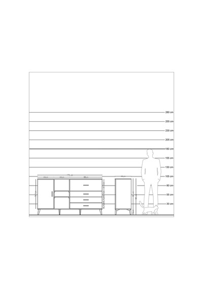 Hyperion Konsol 4 Raflı 4 Çekmeceli Tek Kapaklı 176x44x99 Antras Antrasit-antrasit Hyperion Konsol 4 Raflı 4 Çekmeceli Tek Kapaklı 176x44x99 Antras Antrasit-antrasit