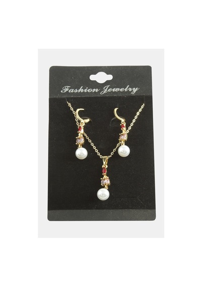 Çiçek İnci Zirkon Taşlı Set Kolye 11 56156677