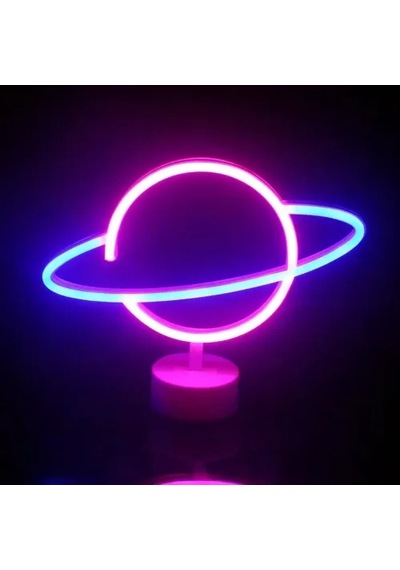 Hubrendy Emin Neon Işıklı Satürn Lamba Pil + Usb 16022316