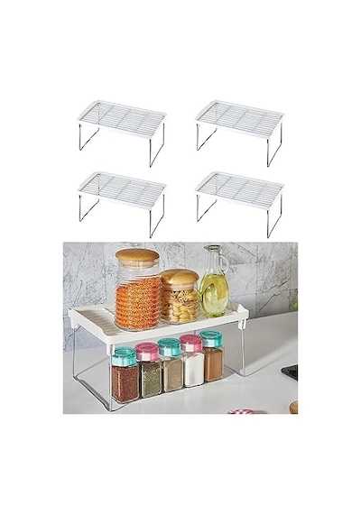 Lirazon 4 Adet Raf Düzenleyici Dolap İçi Organizer Metal Ayaklı 14cm X 30cm Açık Ceviz Lirazon 4 Adet Raf Düzenleyici Dolap İçi Organizer Metal Ayaklı 14cm X 30cm Açık Ceviz