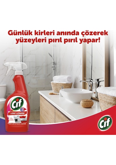 Cif Sprey Kırmızı Yüzey Temizleyici Leke Uzmanı 2 x 750 ML