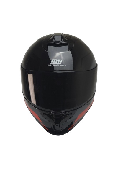 Mts X340 Rosso Fullface Kask Siyah Camlı Parlak Siyah Kırmızı