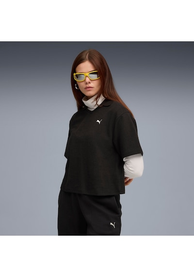 Puma Class Relaxed Polo Tee Kadın Yetişkin Polo T-shirt SIYAH