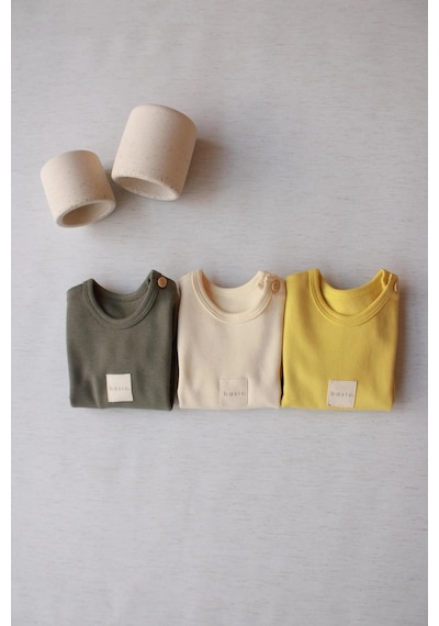 Oh La La Koala 3lü Basic Kısa Kollu Çıt Çıtlı Body Zıbın Model 8 Çok Renkli