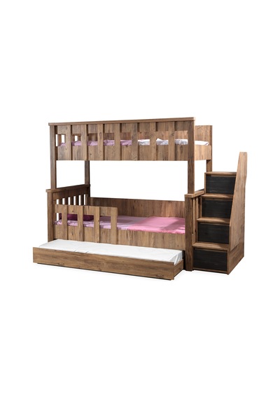 Ranza, Diva Mdf Profil Ayrılabilir Ranza - Beyaz 2 Adet Comfort Yatak Antrasit 90 X 190 CM Ranza, Diva Mdf Profil Ayrılabilir Ranza - Beyaz 2 Adet Comfort Yatak Antrasit 90 X 190 CM