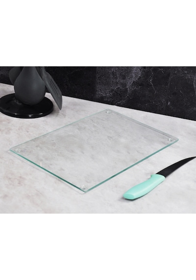 Saydam Cam Kesme Tahtası - Kesme Tablası 30 x 40 CM