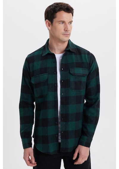 Tudors Erkek Slim Fit Dar Kesim Uzun Kollu Kapaklı Çift Cepli Kareli Kışlık Oduncu Gömlek-41703 Çok Renkli Tudors Erkek Slim Fit Dar Kesim Uzun Kollu Kapaklı Çift Cepli Kareli Kışlık Oduncu Gömlek-41703 Çok Renkli