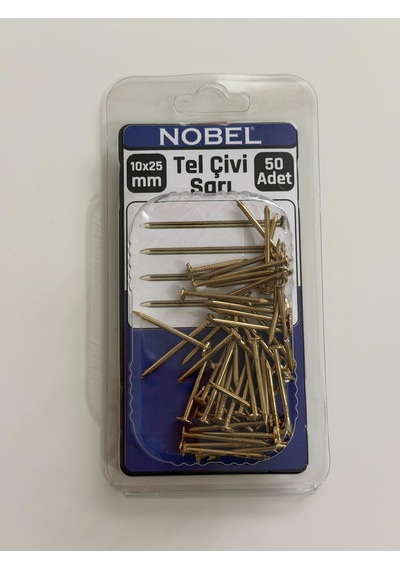 Tel Çivi Sarı 10x25mm 50 Adet