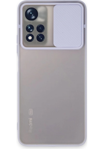 Csmtex Newface Xiaomi Redmi Note 11t Kılıf Palm Buzlu Kamera Sürgülü Silikon - Lila