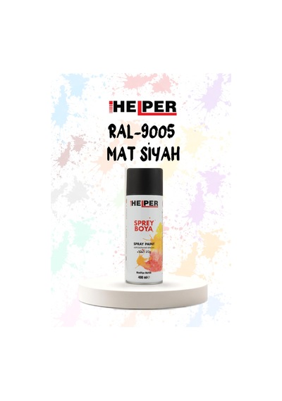 Helper Ral 9005 Mat Siyah Akrilik Sprey Boya 400 Ml