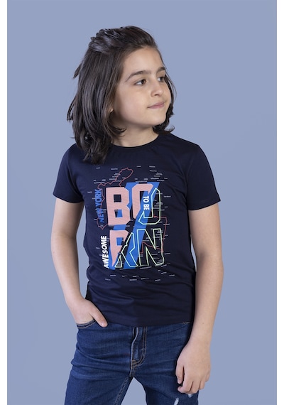 Toontoy Kids Toontoy Erkek Çocuk Baskılı Tişört Siyah