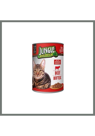 Jungle Kedi Konserve Biftekli 400gr 1 Adet Mmbz
