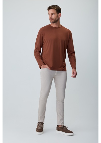 Morven Erkek Kiremit Bisiklet Yaka Rayon Sweatshirt 27ks063001460 Kiremit