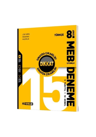 8. Sınıf Türkçe 15 Deneme Hız Yayınları
