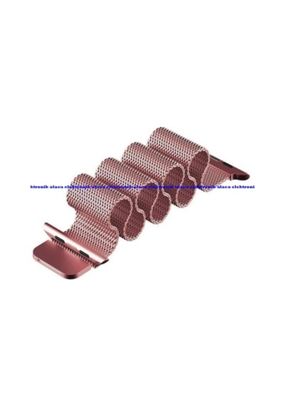 Apple Uyumlu Watch 38Mm Celik Orme Kordon Rose Gold