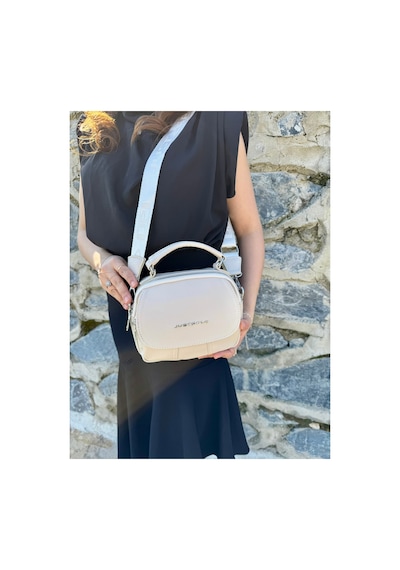 Just Polo Kadın Yeni Sezon Yumuşak Deri Şal Detaylı Ayarlanabilir Askılı Şık El Ve Omuz Çantası Shopper Taş 91134650