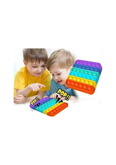 Pop It Kare Tek Renk Özel Pop Duyusal Oyuncak Zihinsel Stres Popit Kare Mor