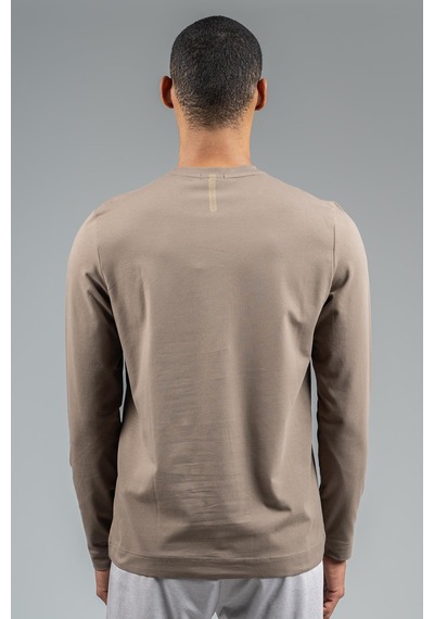 Maraton Regular Erkek Bisiklet Yaka Kakao Sweatshirt Kakao
