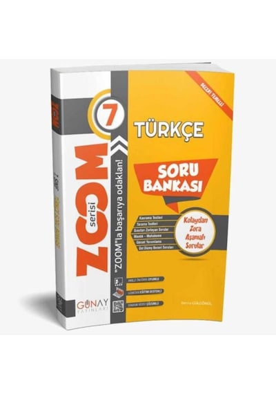 7.Sınıf Zoom Türkçe Soru Bankası Günay  Yayınları