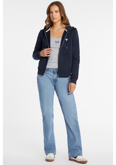 Guess Kadın Fermuarlı Sweatshirt - Lacivert Lacivert
