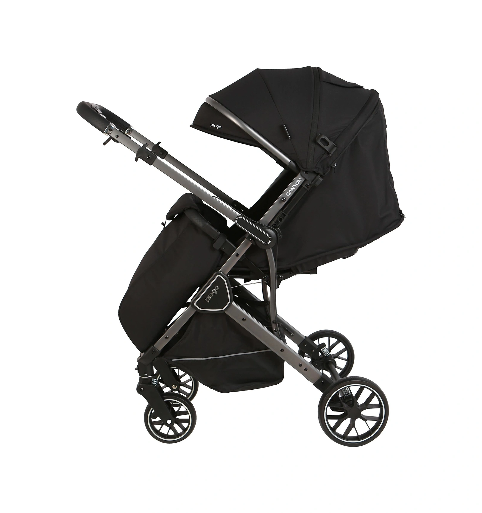 Prego Canyon Koldan Çift Yönlü Kabin Boy Bebek Arabası Siyah