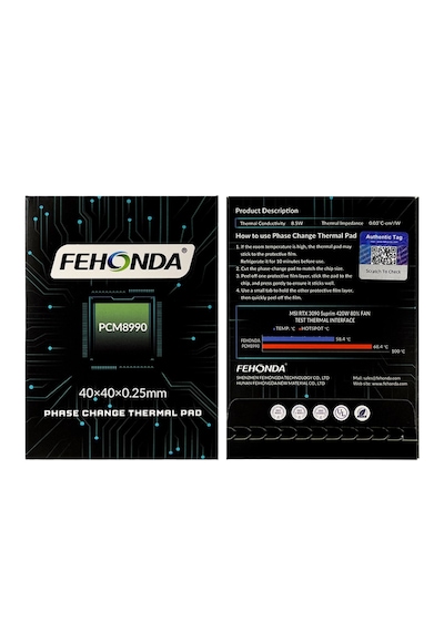 Fehonda Pcm8990 Ptm Termal Pad 40x40x0.25mm Honeywell Ptm7950 Muadil