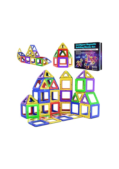Desire Deluxe Manyetik Blok Seti Stem & Montessori Eğitim Seti Okul Öncesi Ve İlkokul Çocukları İçin Sınırsız Yaratıcılık Bpa İçermez 3+ Yaş 40 Parça