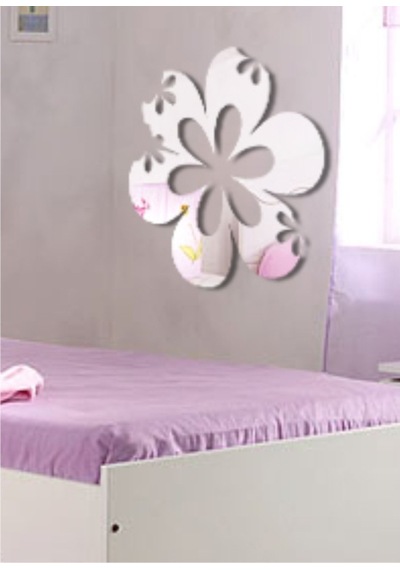 M3 Decorium Çiçek Dekoratif Ayna Gümüş