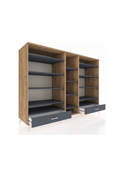 Kronos Dolap 14 Raflı 2 Çekmeceli 220x59x163 Çam-antrasit Çam-antrasit Kronos Dolap 14 Raflı 2 Çekmeceli 220x59x163 Çam-antrasit Çam-antrasit