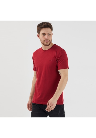 Slazenger SANDER KTN Erkek  Bordo Tişört